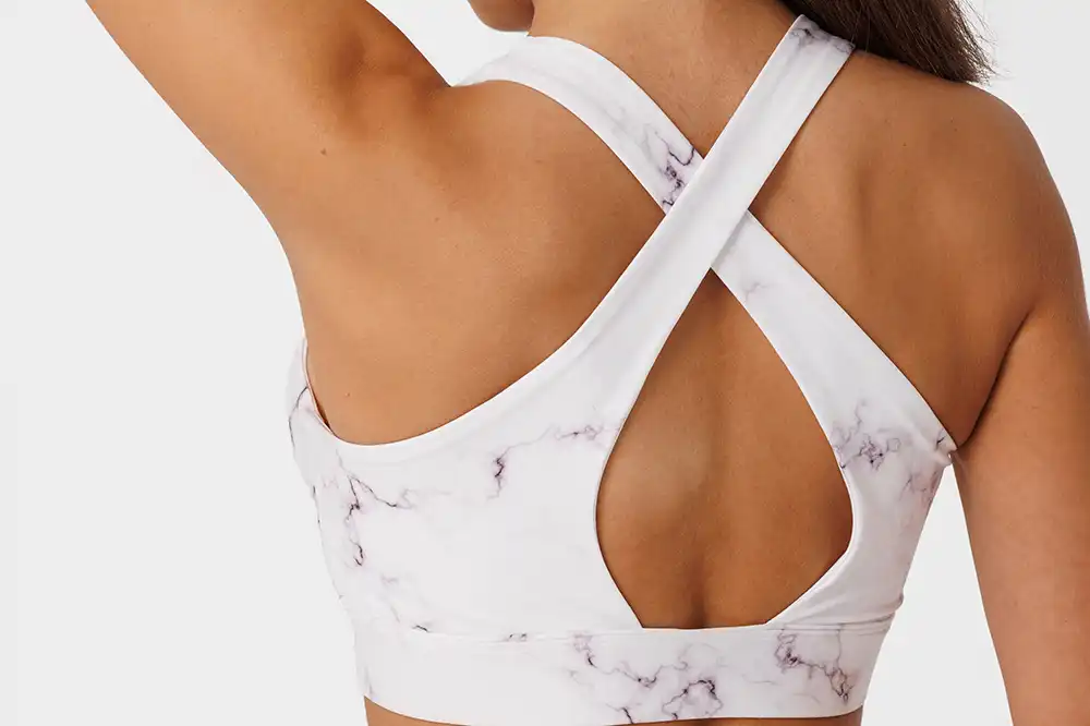 white bra with thickened straps