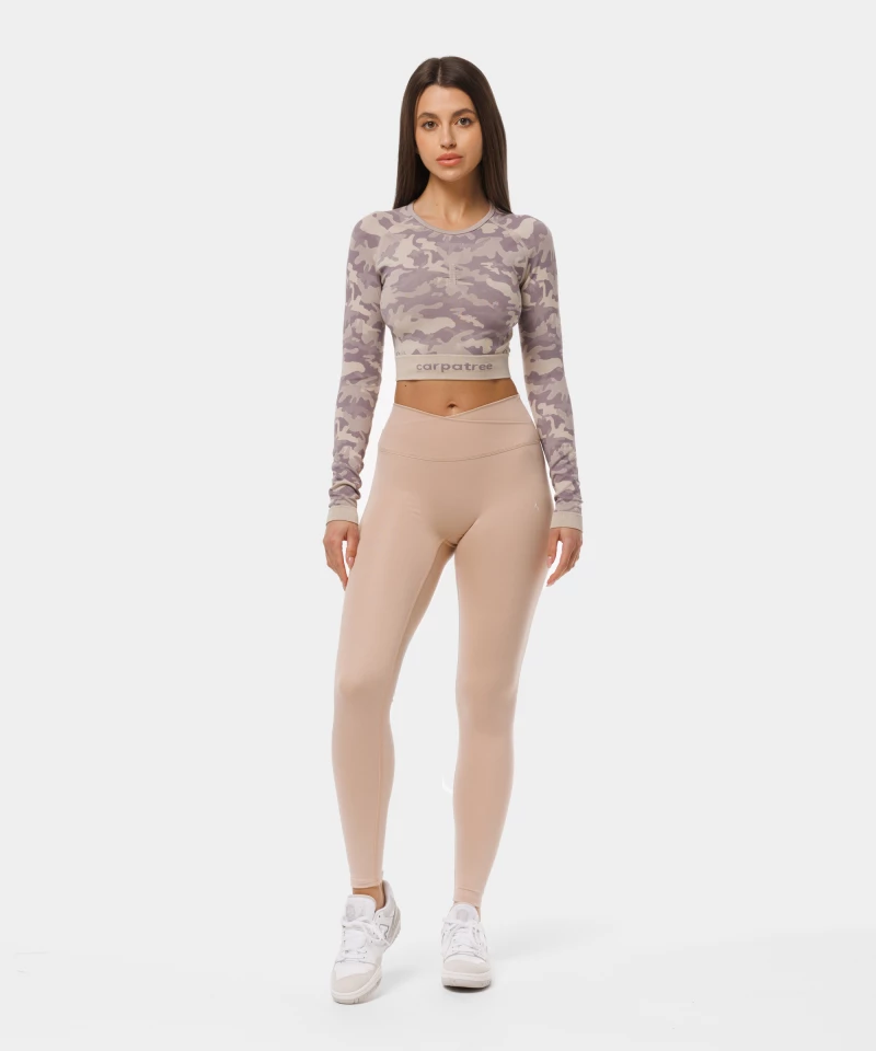 Purple Crop Top with Thumb Cutout