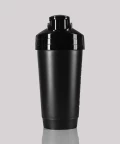 black shaker with mouthpiece
