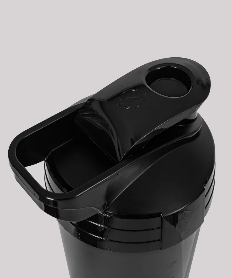 black shaker with handle