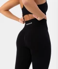 Black modeling leggings
