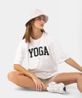 white yoga t-shirt for women