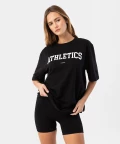 Athletics boyfriend t-shirt, Black