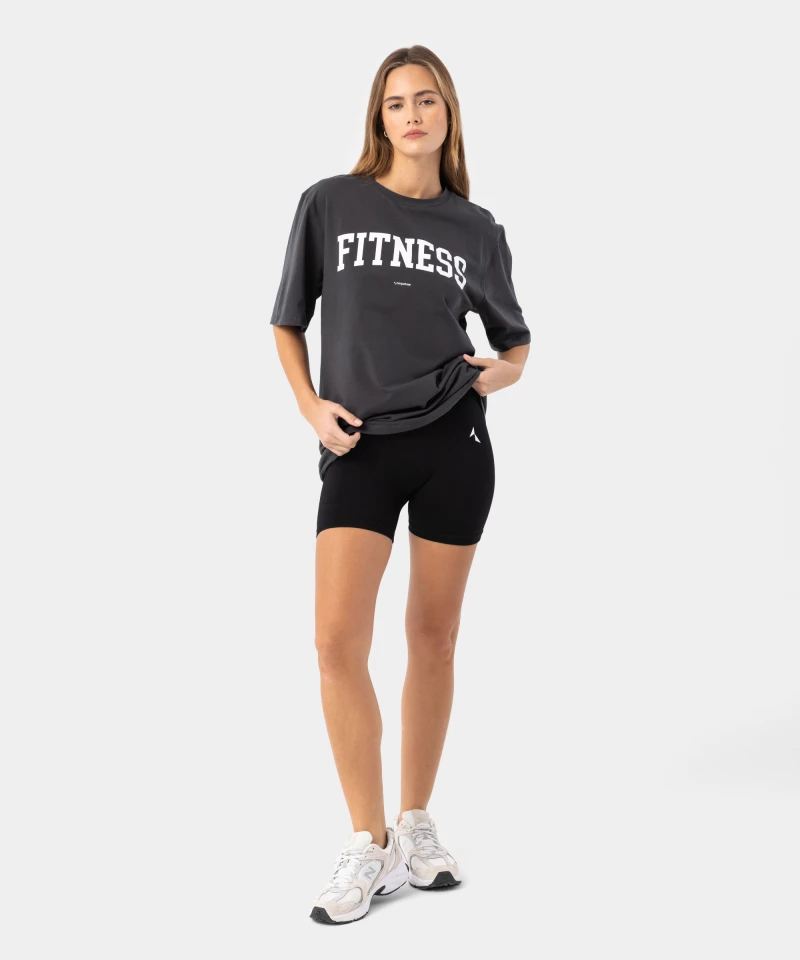 damski t-shirt z napisem Fitness