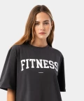 Fitness boyfriend t-shirt, Graphite