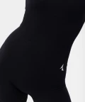 Women's Black Striped Sports Jumpsuit
