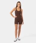 brown seamless jumpsuit