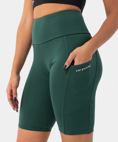 women's green sports shorts
