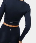navy blue crossover top