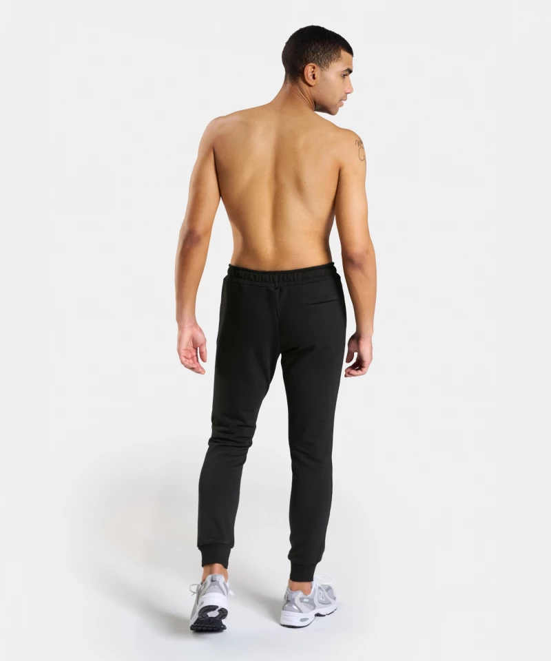 black cotton men's sweatpants