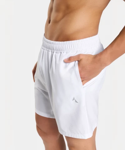 White Active Men's Shorts