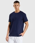 navy blue men's t-shirt