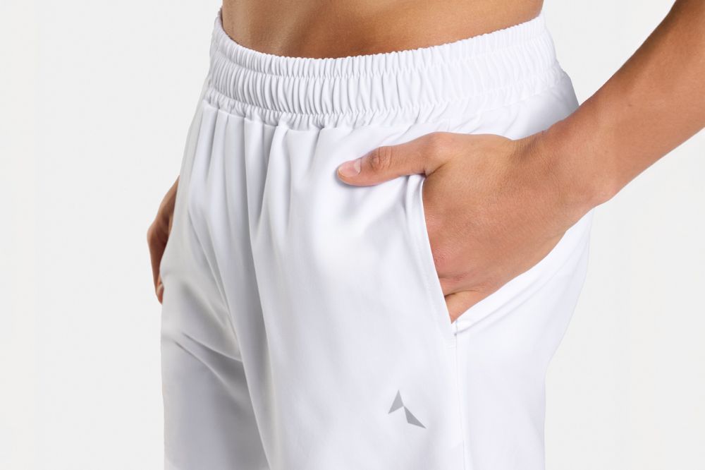 white breathable shorts