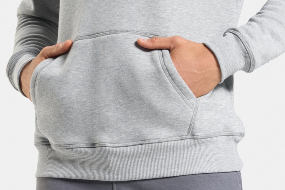 grey sports hoodie