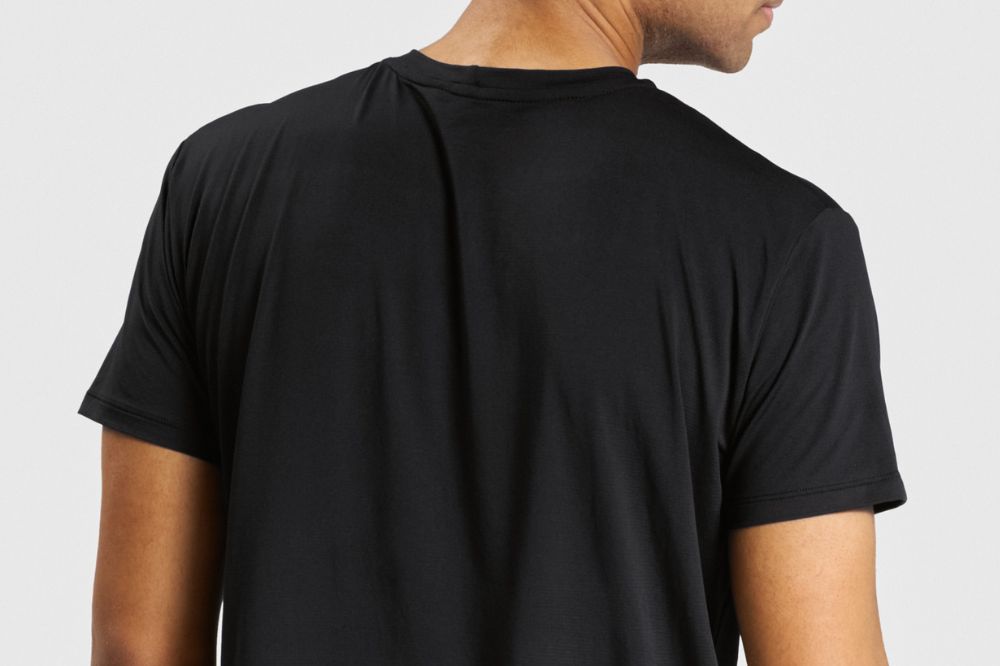 black sports t-shirt