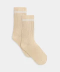 beige women's crew socks