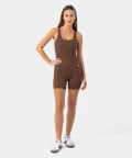 brown seamless jumpsuit