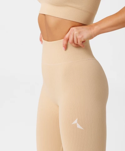 cream seamless leggings