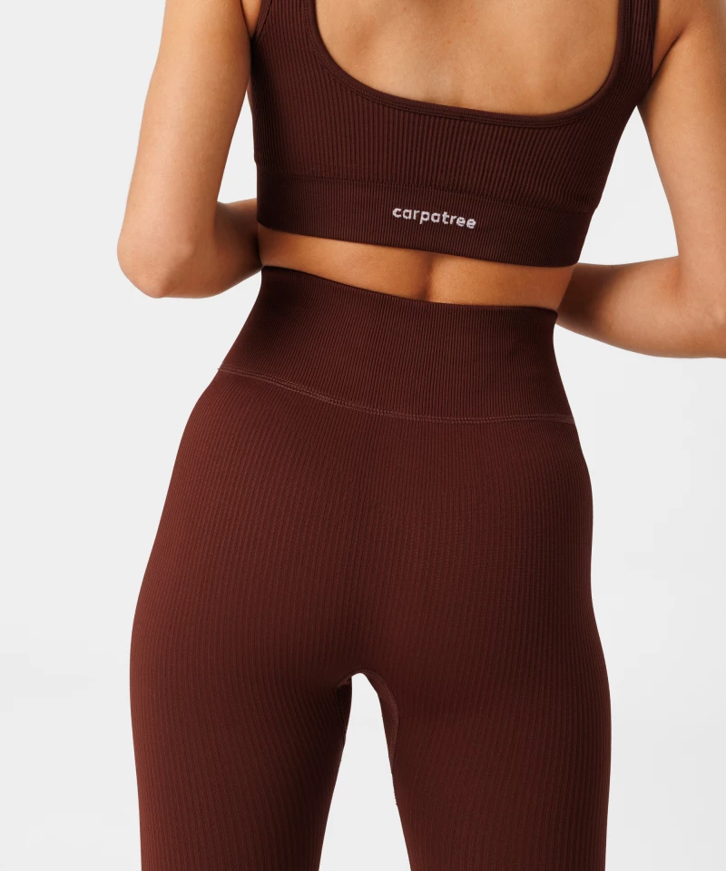 seamless ribbed high waist leggings