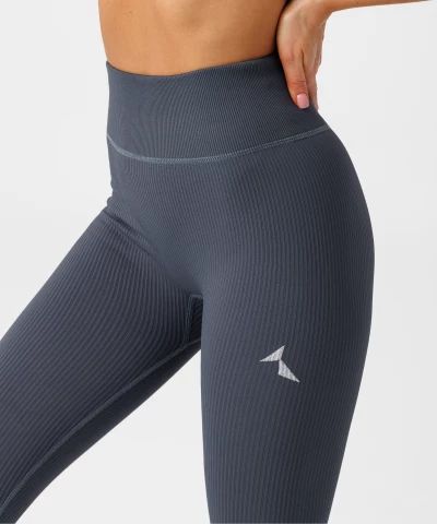 Navy Seamless Rib Leggings