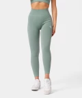 Green Rib Leggings