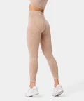 beige high-waisted leggings