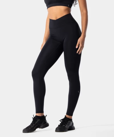 Black Mystic Envelope Waist Leggings