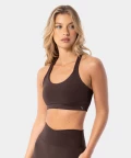 brown classic sports bra