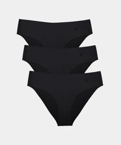 black seamless panties, 3-pack