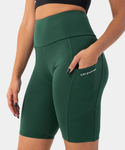 women's green sports bikers