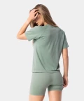 seamless t-shirt for gym green