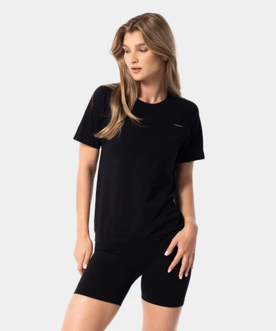 Women's black seamless t-shirt