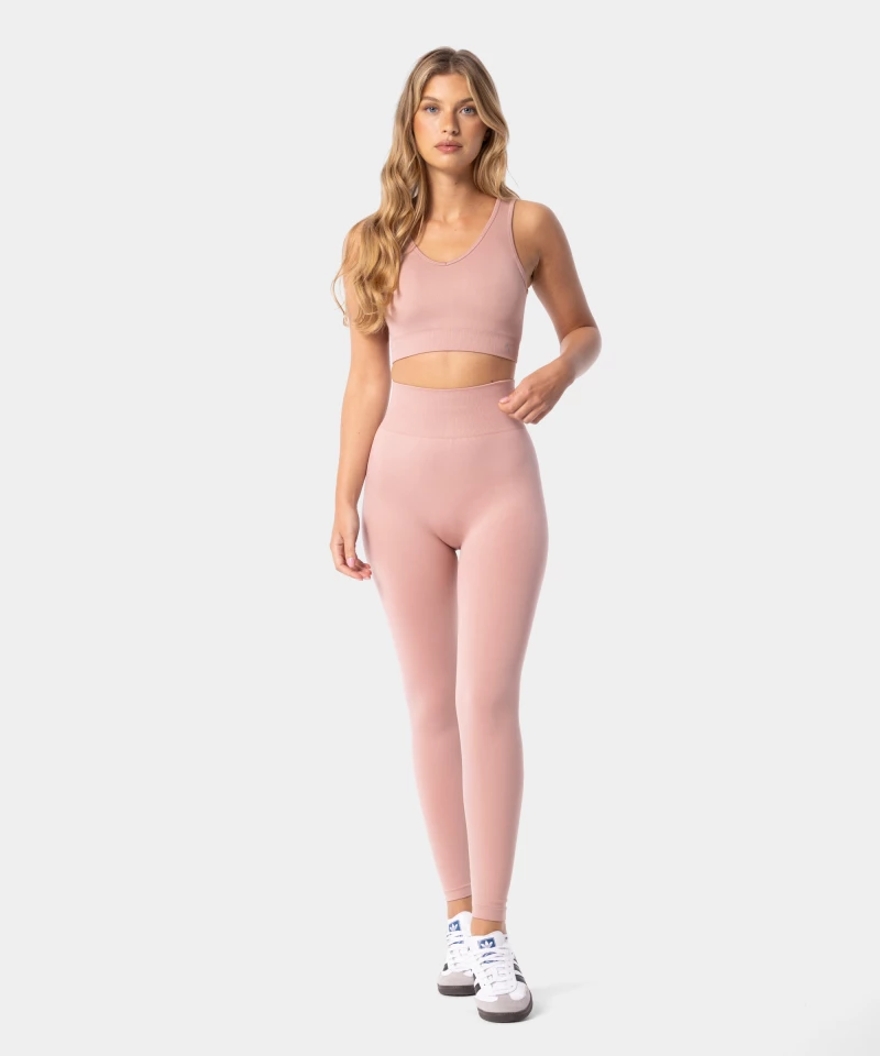 light pink seamless leggings for gym