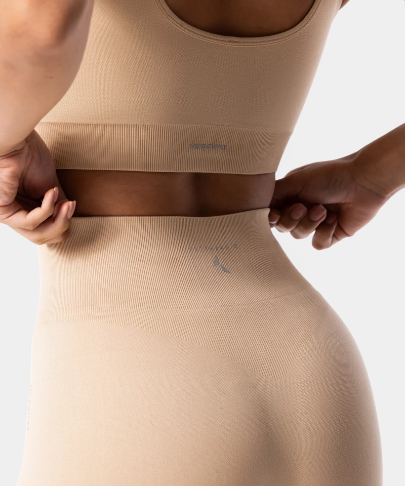 Simply Seamless beige body-enhancing leggings