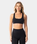 Lumina Black Minimalist Sports Bra