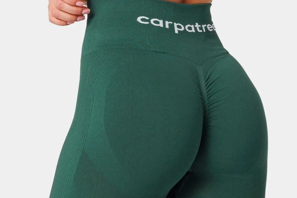 Green Allure leggings with push-up effect