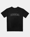 Running boyfriend t-shirt, Black