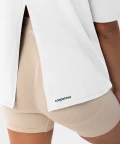 T-shirt with slit on the back white