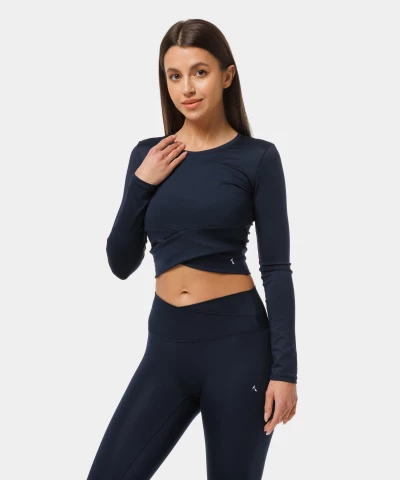 Crop top with wrap waist Crossover