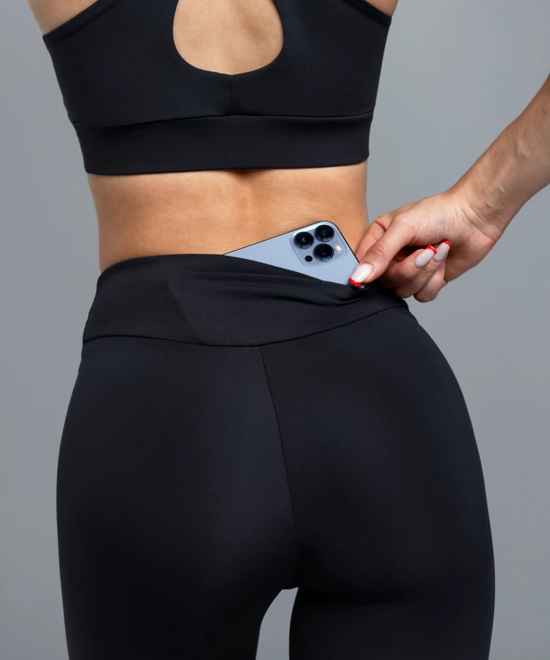 lumina leggings with phone pocket black