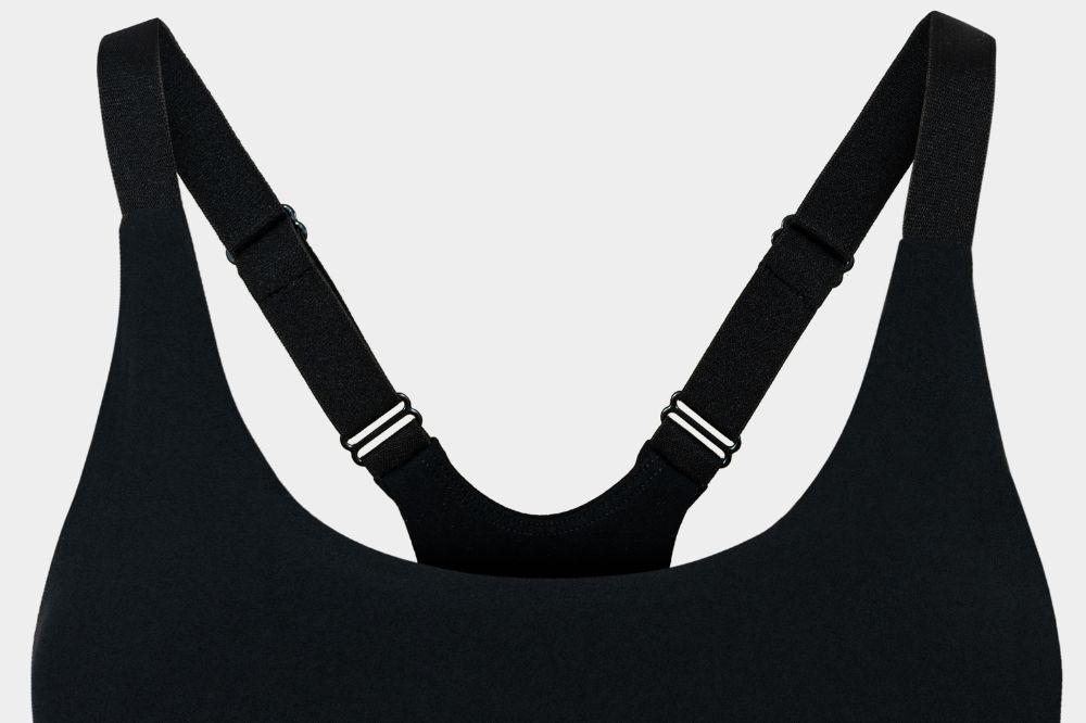 Black minimalist sports bra