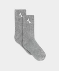 High Crew Socks, Grey Melange