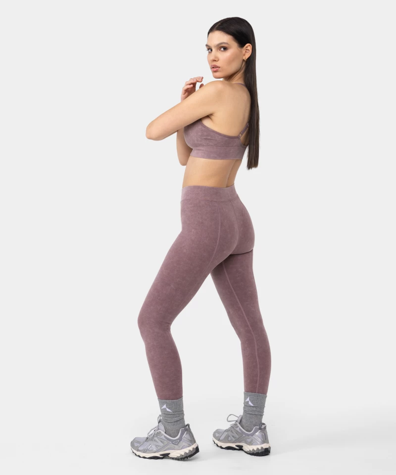 stone wash seamless leggings