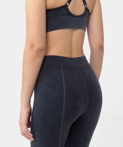 black seamless leggings stone wash