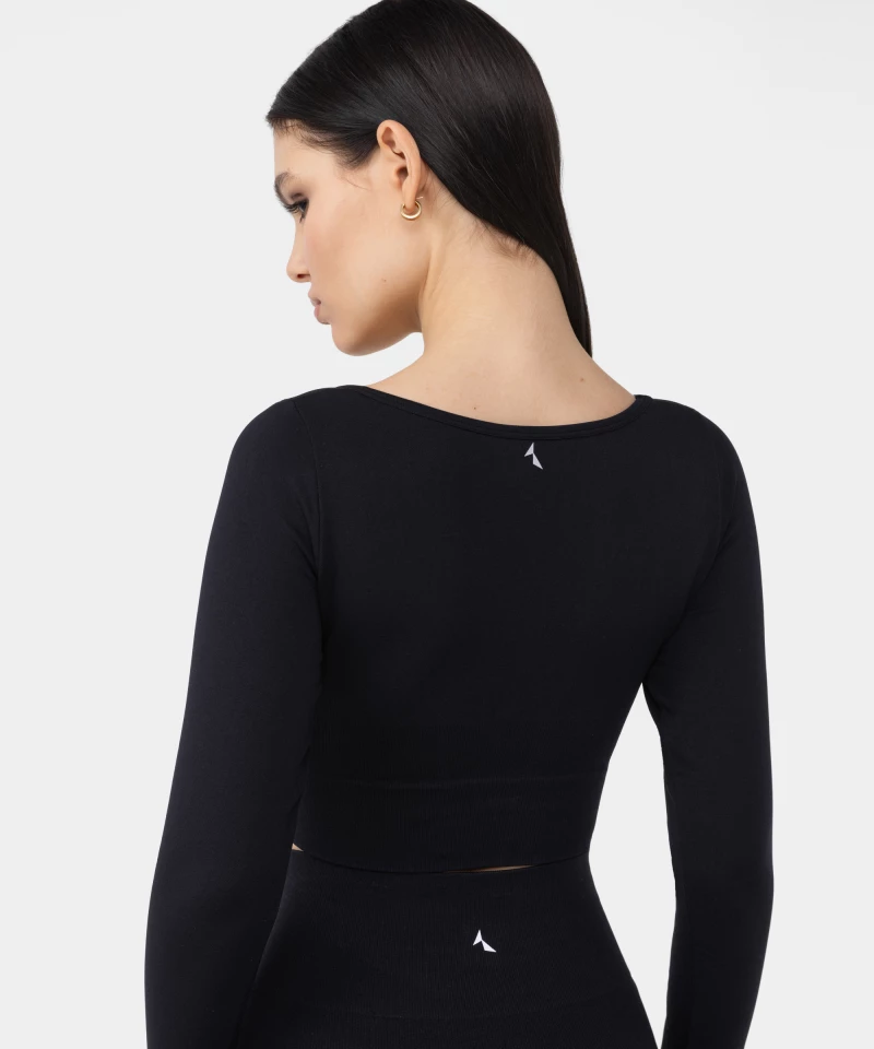 black sports longsleeve seamless