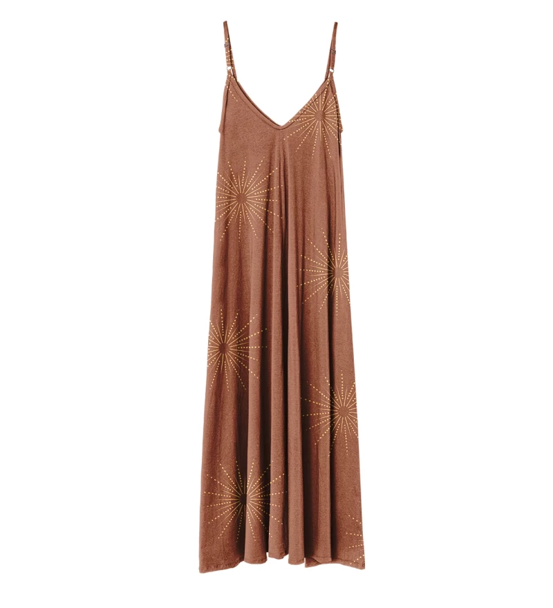 Womens Long Dress Gentle Gold