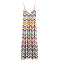 Womens Long Dress Multicolor Fiesta