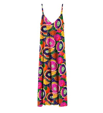 Womens Long Dress Colorful fruits