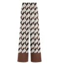 Brownie Abstract Long Loose Pants