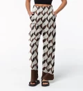 Brownie Abstract Long Loose Pants